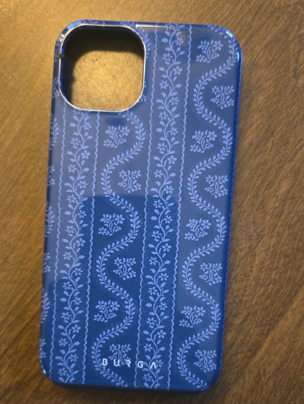 Burga Blue Floral Stripe Phone Case